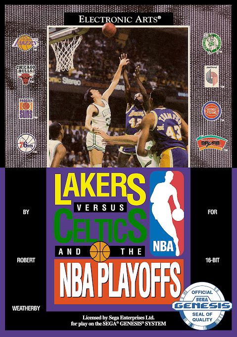 Lakers versus Celtics and the NBA Playoffs original box art cover