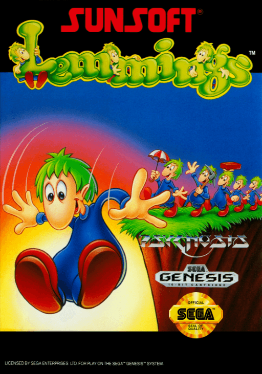Lemmings original box art cover