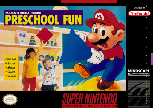 Mario's Early Years - Preschool Fun original box art cover