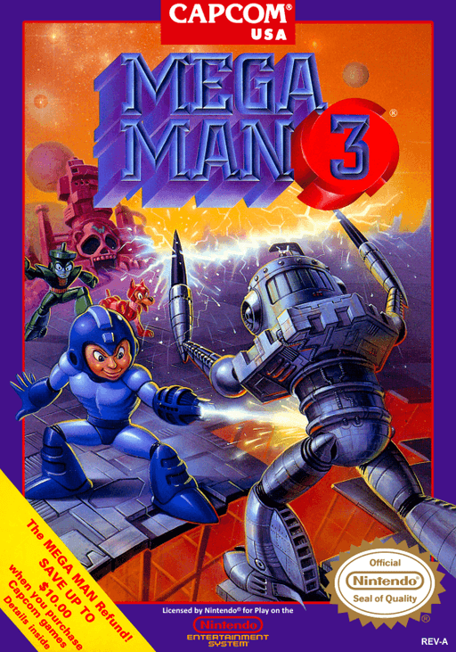Mega Man 3 original box art cover