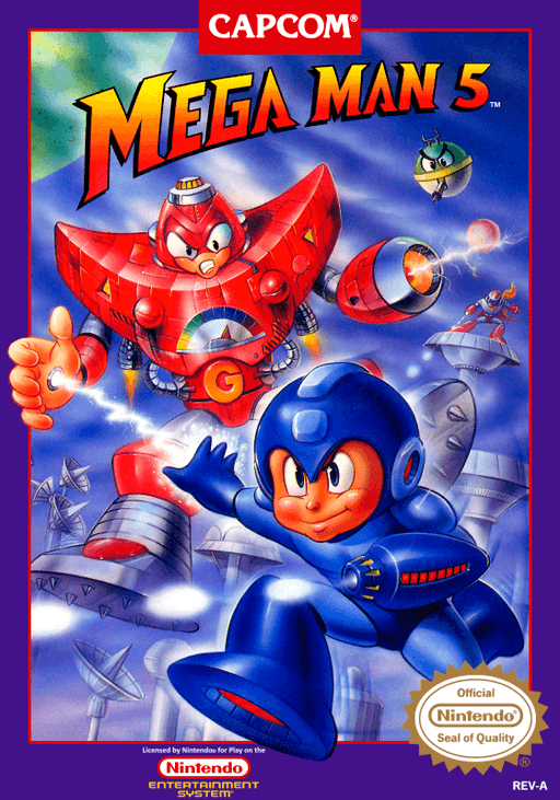 Mega Man 5 original box art cover
