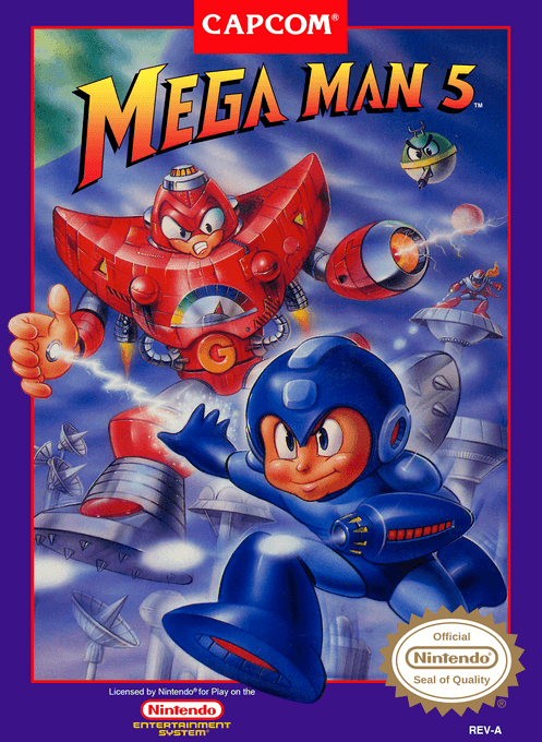 Mega Man 5 (Hack) original box art cover