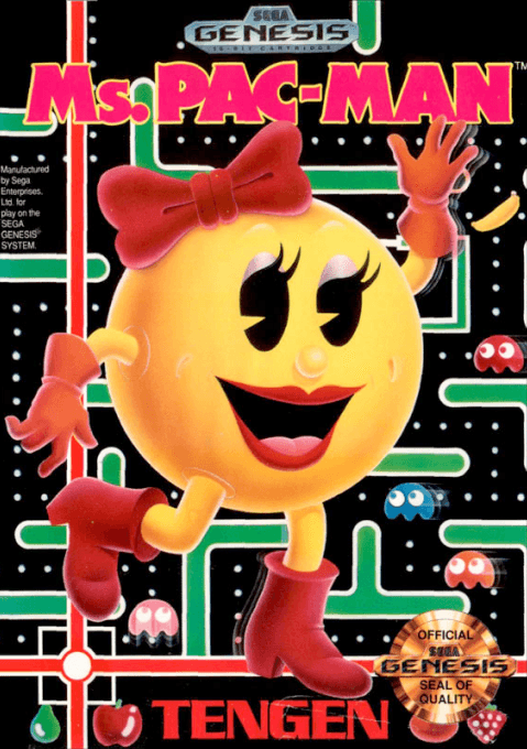 Ms. Pac-Man original box art cover
