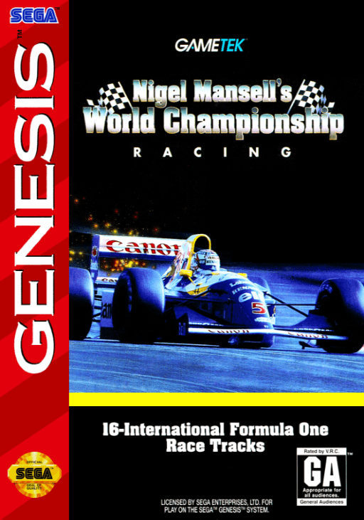 Nigel Mansell's World Championship Racing original box art cover