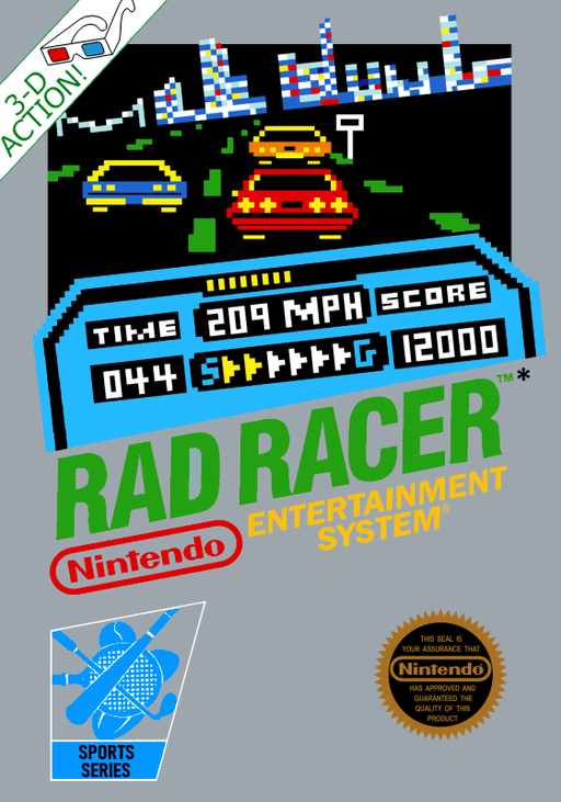 Rad Racer original box art cover