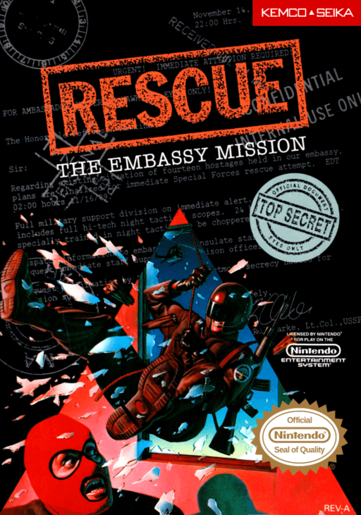 Rescue - The Embassy Mission original box art cover