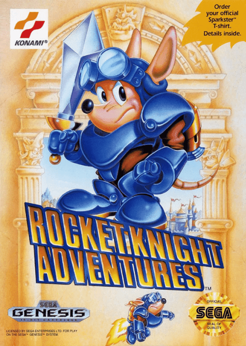 Rocket Knight Adventures original box art cover