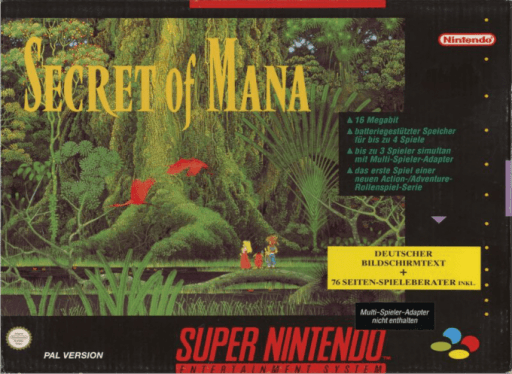 Secret of Mana original box art cover