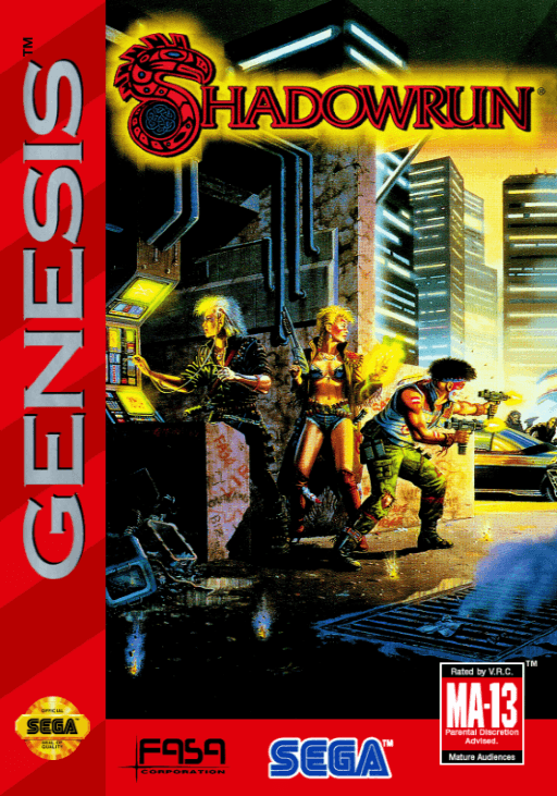 Shadowrun original box art cover
