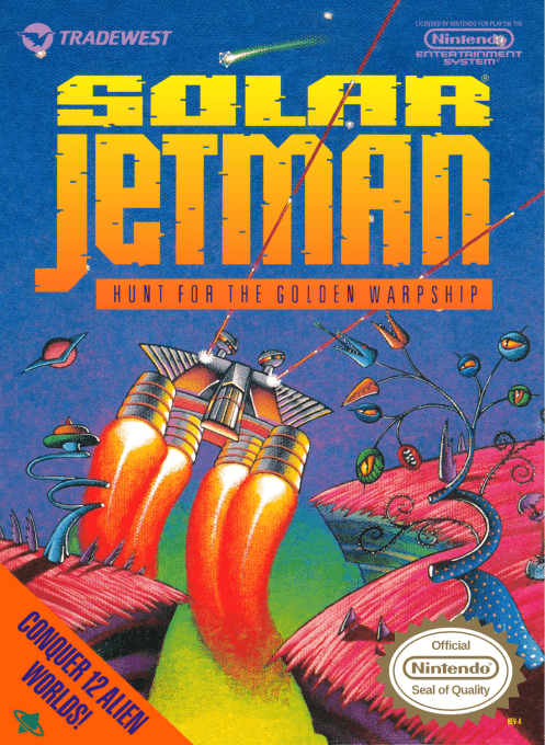 Solar Jetman - Hunt for the Golden Warpship (Europe) original box art cover