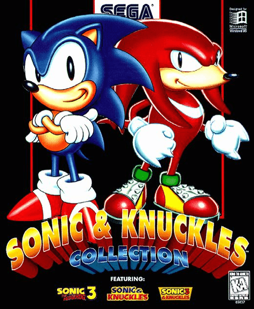 Sonic & Knuckles + Sonic The Hedgehog 2 + Sonic The Hedgehog 3 original box art cover
