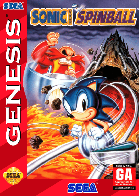 Sonic Spinball original box art cover