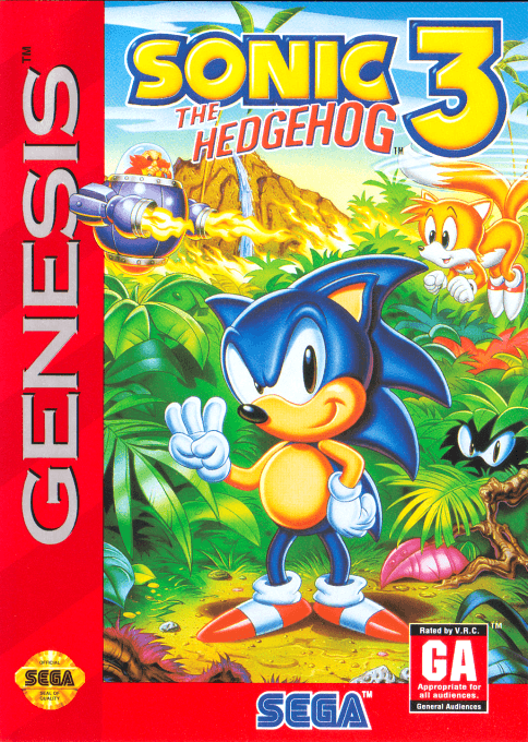 Sonic The Hedgehog 3 original box art cover