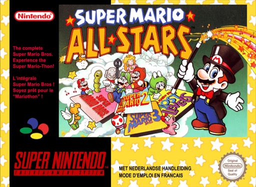 Super Mario All-Stars original box art cover