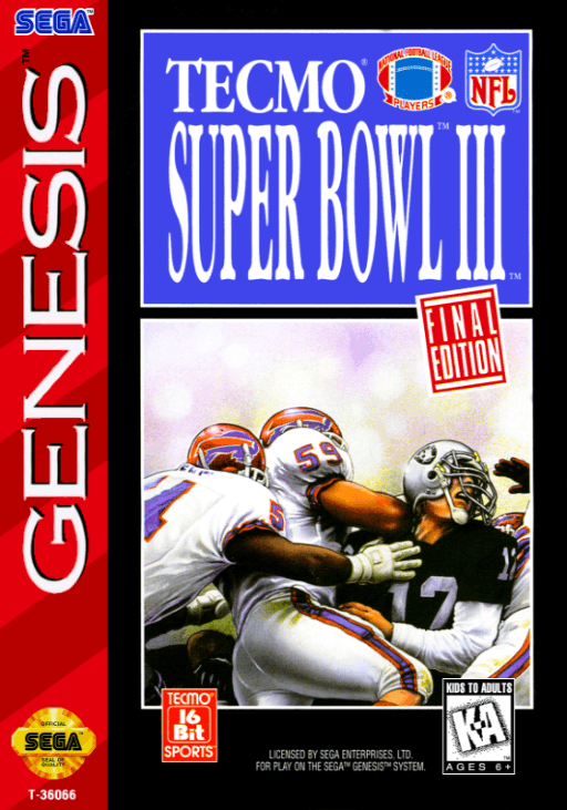 Tecmo Super Bowl 3 - Final Edition original box art cover