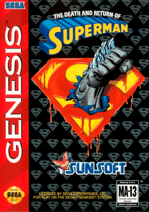 The Death and Return of Superman original box art cover
