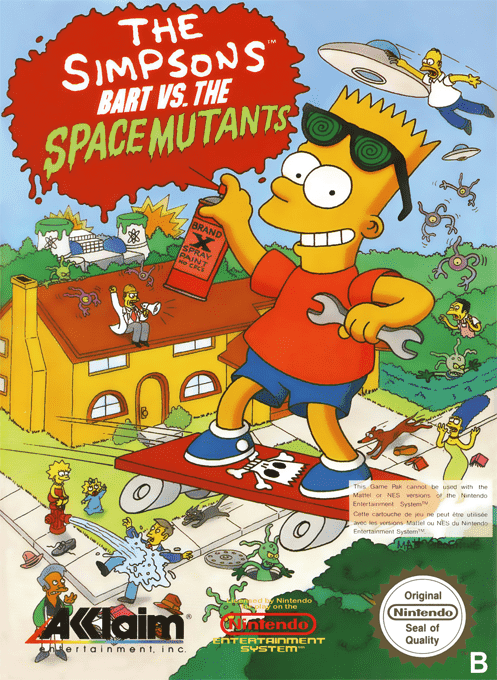 The Simpsons - Bart Vs the Space Mutants (Europe) original box art cover