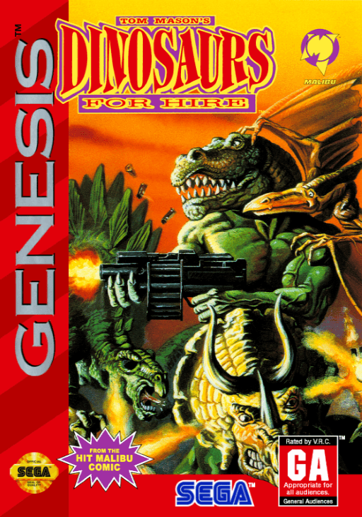 Tom Mason's Dinosaurs for Hire original box art cover