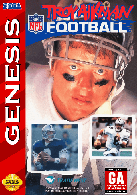 Troy Aikman NFL Football original box art cover