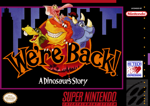We're Back! - A Dinosaur's Story original box art cover