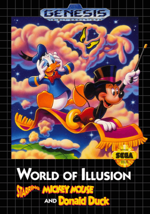 World of Illusion starring Mickey Mouse & Donald Duck original box art cover