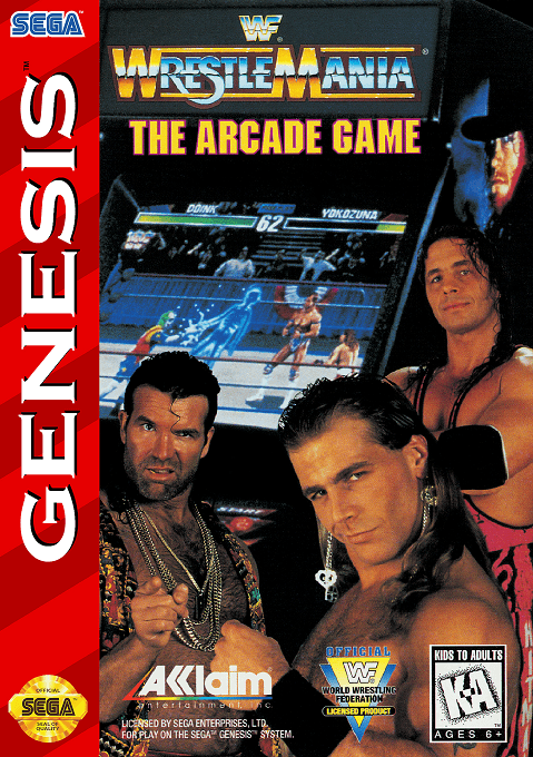 WWF WrestleMania - The Arcade Game original box art cover