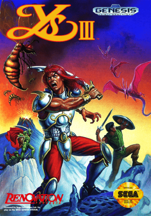 Ys 3 original box art cover