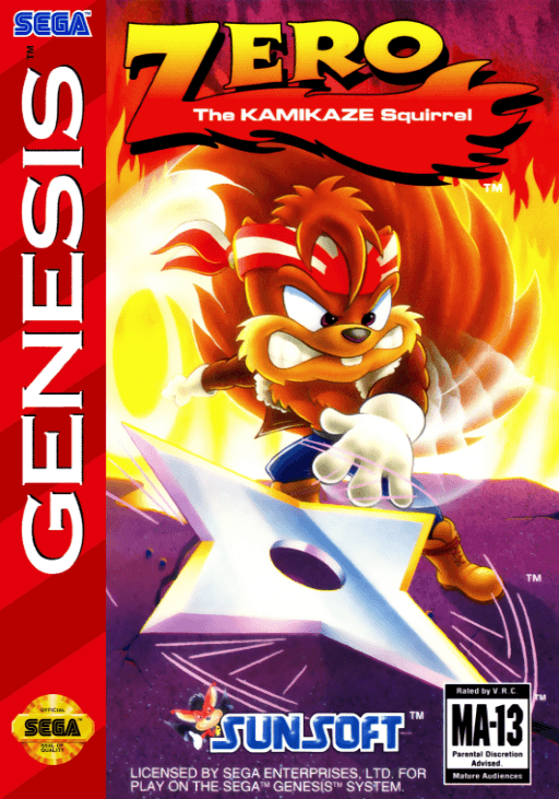 Zero the Kamikaze Squirrel original box art cover